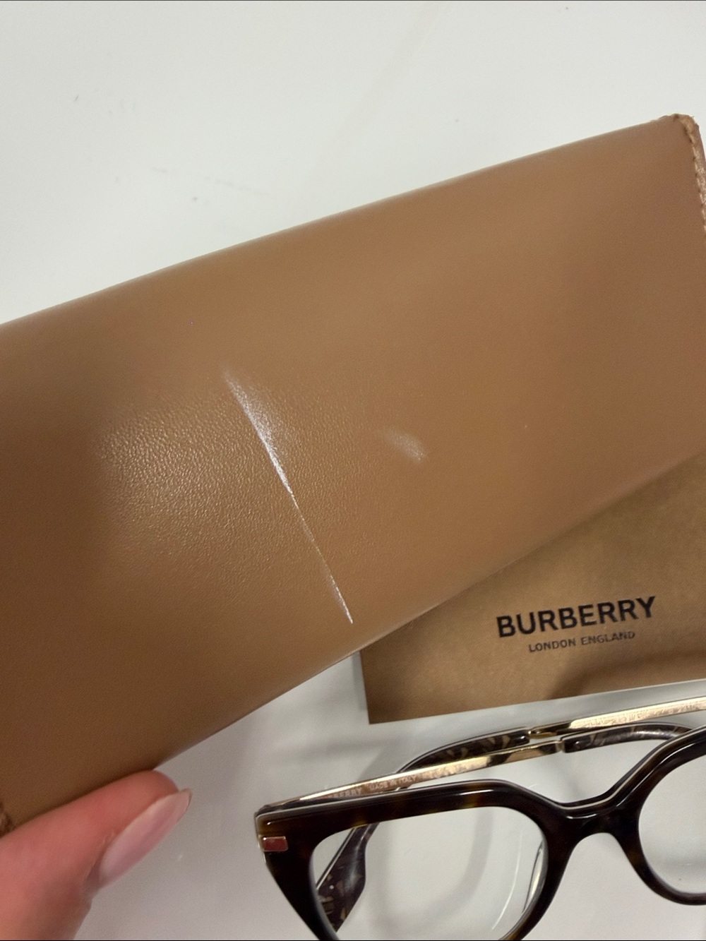 Burberry Women's Tortoiseshell BE2310 (Seaton) Cat-Eye Glasses with Brown Case - Picture 8 of 8